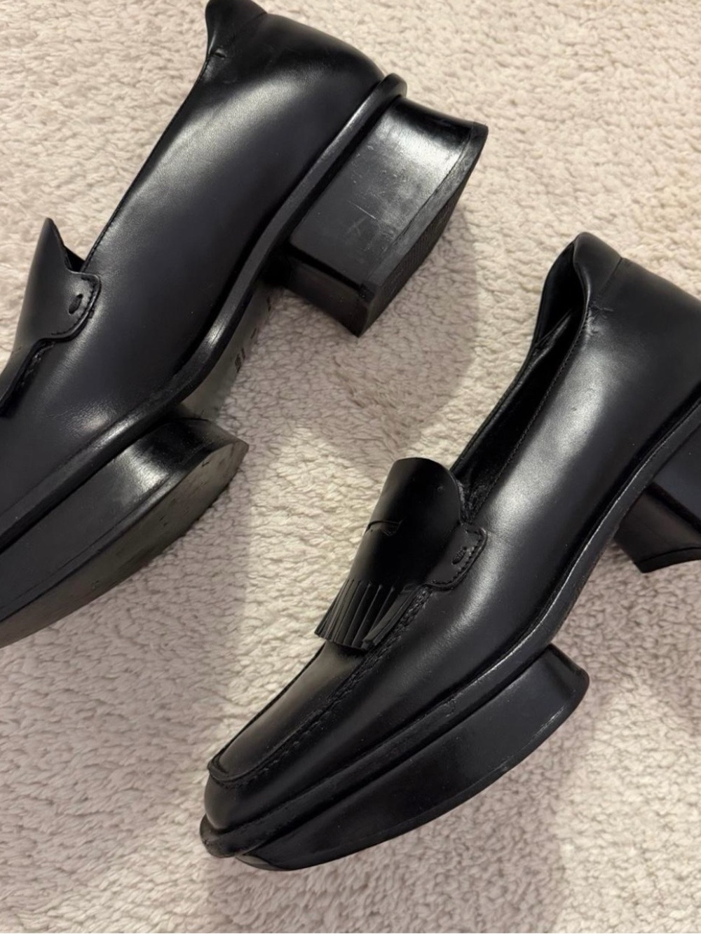 Prada Rare Black Leather Loafers - Picture 2 of 9